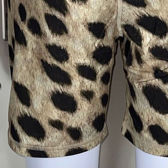 WeWoreWhat Leopard Biker Short in Tan - Picture 9 of 15